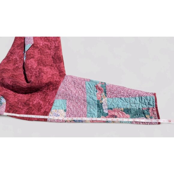 Womens 3XL Handmade Quilted Hoodie Upcycled From Vintage Quilt Patchwork Boho‎ - Picture 8 of 8